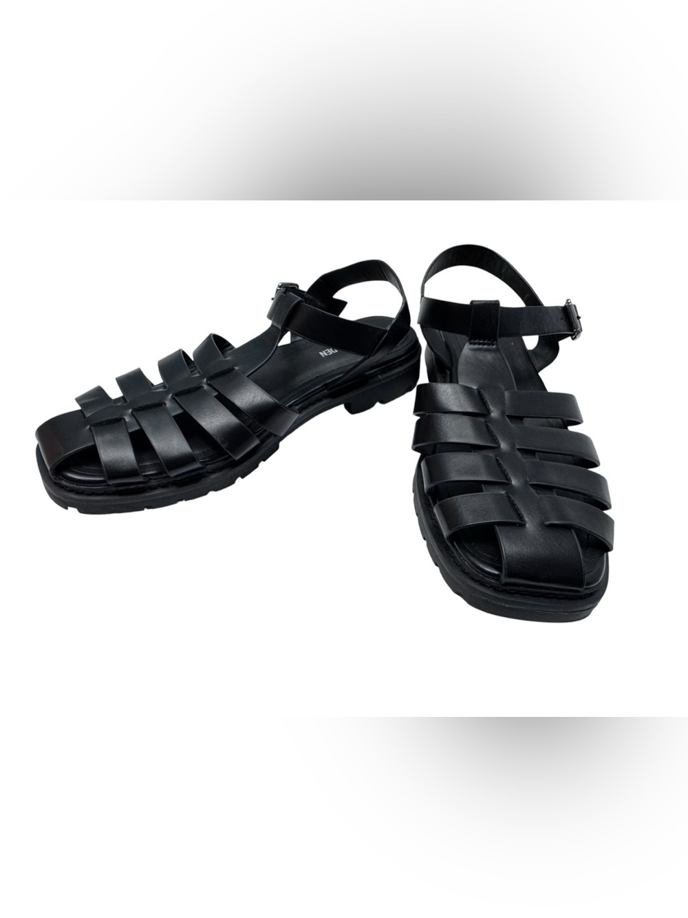 Steve Madden Black Strappy Fisherman-Style Sandals
